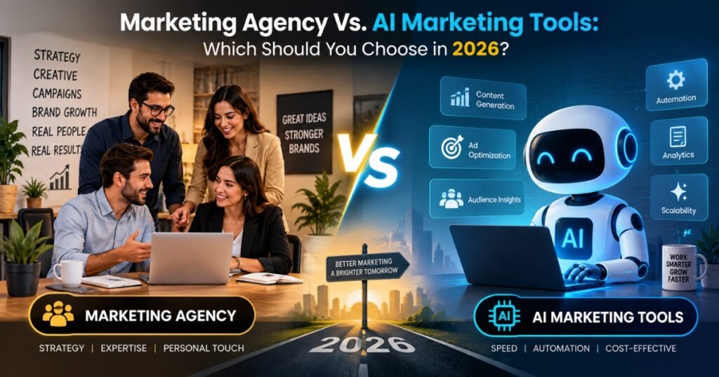 marketing agency vs AI marketing tools